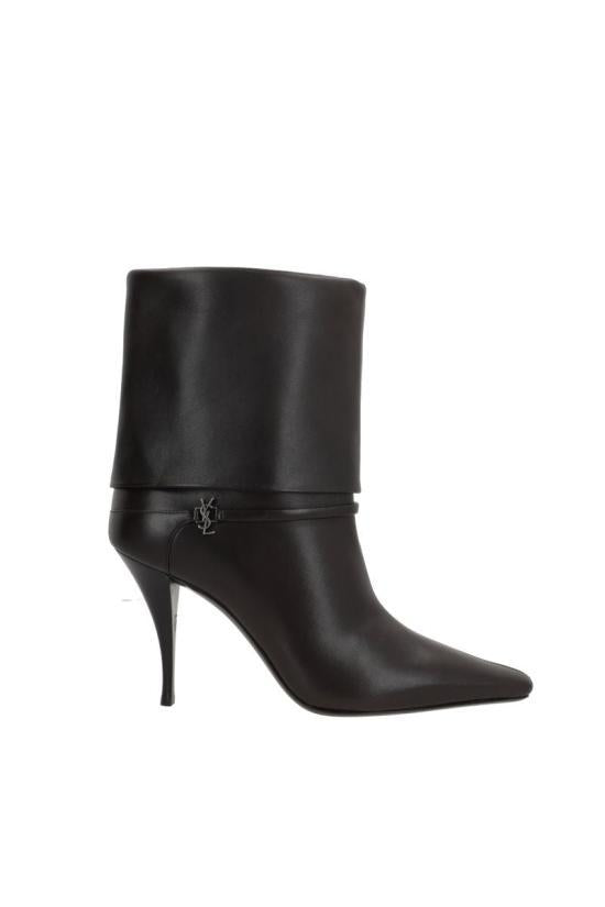 Saint Laurent Niki Smooth Leather Boots Eagle Brown