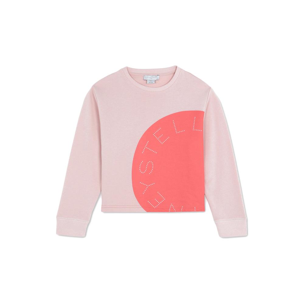 Stella McCartney Kids Women Contrast Logo Long Sleeve T-Shirt Pink
