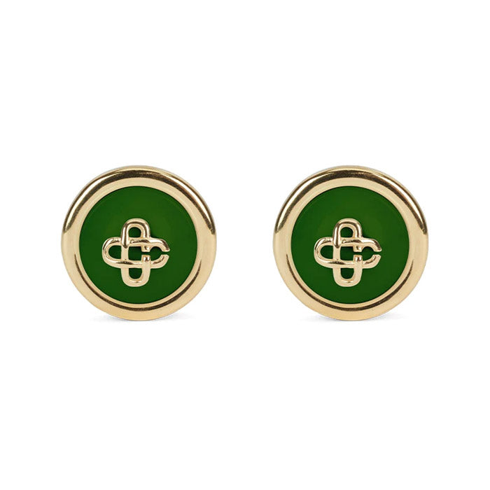Casablanca Logo Dome Earrings Gold-Tone Women’s Jewelry