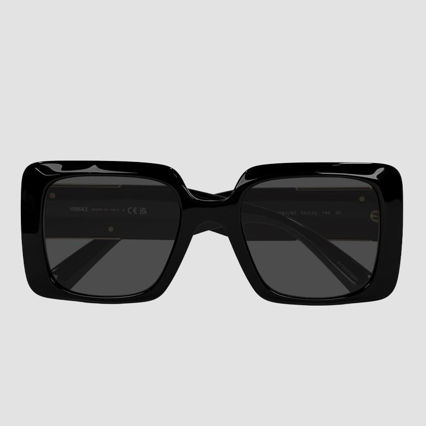 Versace Square Frame Acetate Sunglasses Medusa Detailing VE4405 GB1 87 54