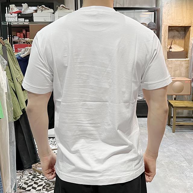 STONE ISLAND Logo Short Sleeve T-Shirt White Unisex