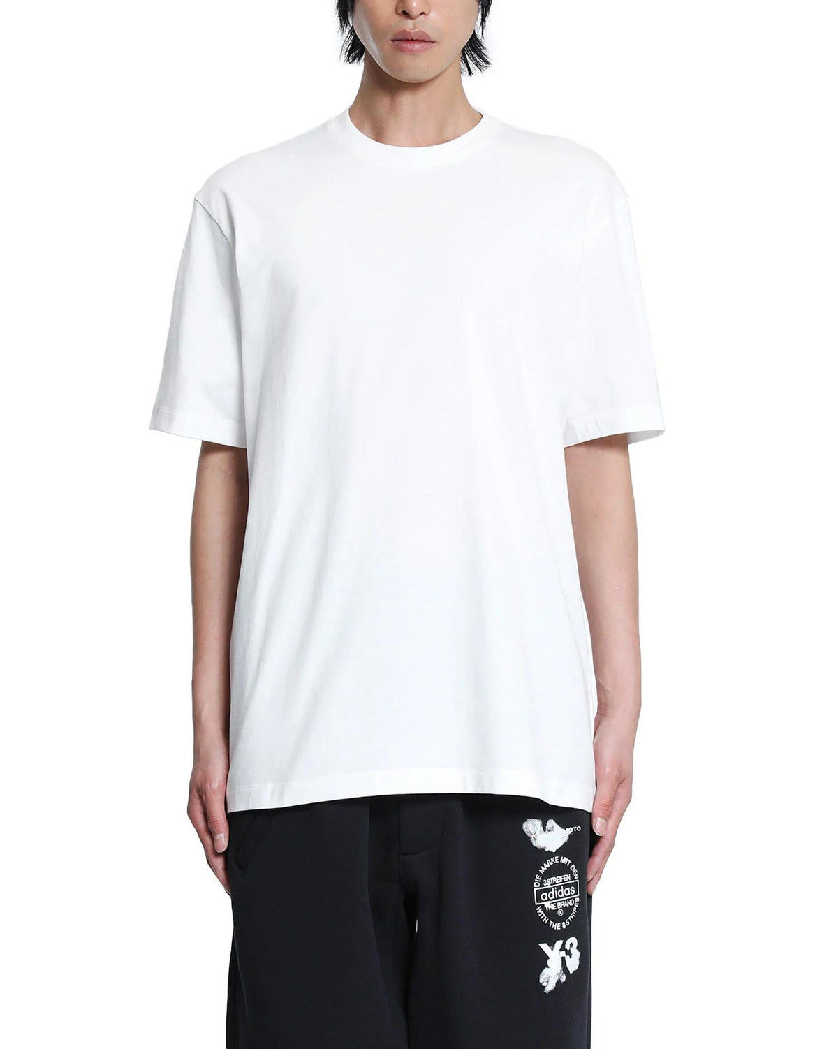 Y-3 Core White Graphic Short Sleeve T-Shirt
