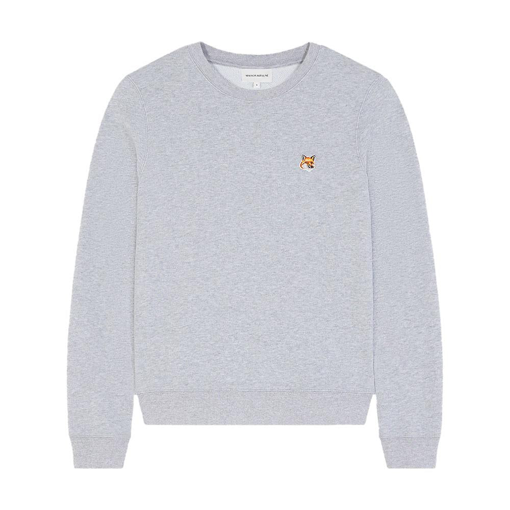 Maison Kitsune Fox Head Logo Women’s Crewneck Sweatshirt Grey LW00302KM0001 H120