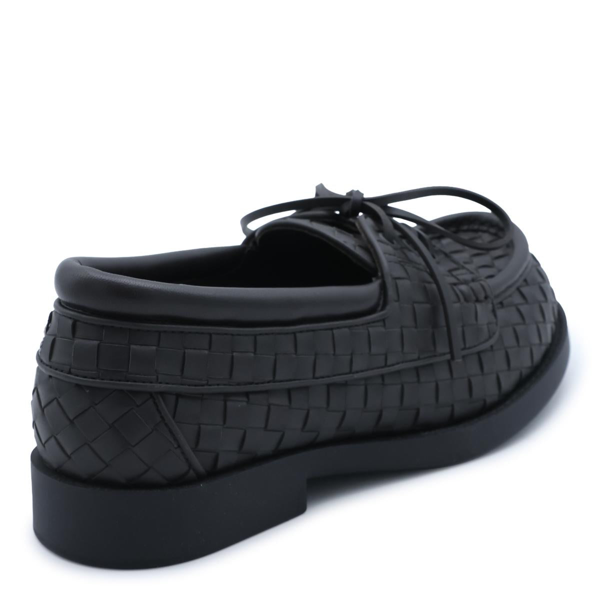 Bottega Veneta Black Leather Oxford Shoes