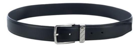 Bottega Veneta Intreccio Loop Leather Belt Navy Men’s
