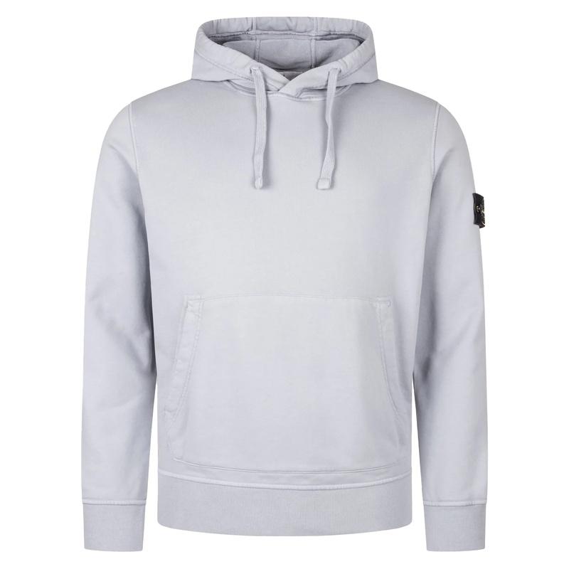STONE ISLAND Organic Cotton Fleece Men's Hooded Sweatshirt Black