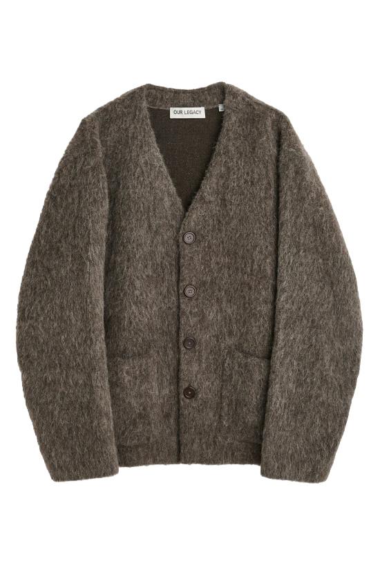 OUR LEGACY Hairy Wool Cardigan Mole Grey Men’s