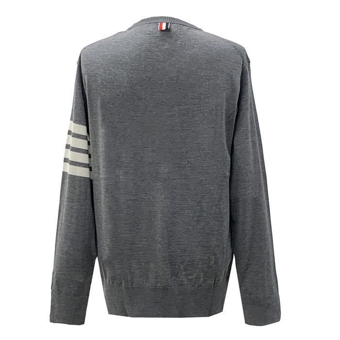 THOM BROWNE Merino Wool Armband Stripe Classic Crewneck Sweater MKA002A