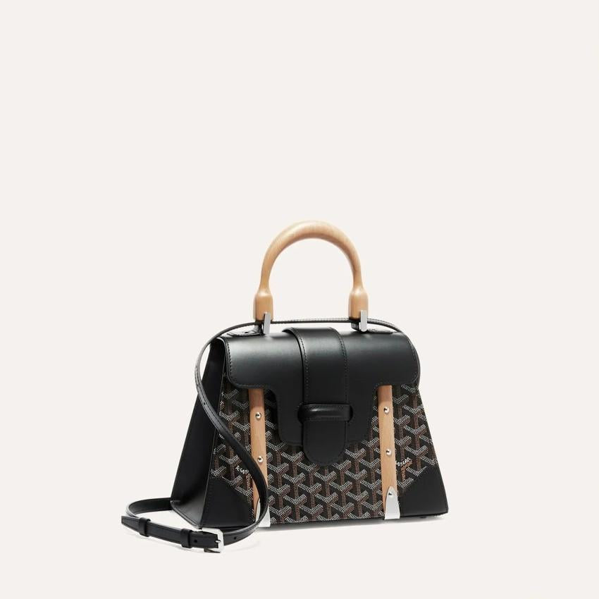 GOYARD Black Saigon PM Women’s Tote Bag SAIGR2PMLTY01 CL01 P