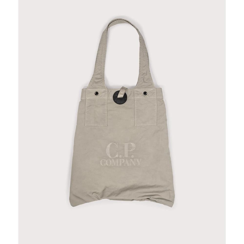 CP Company Logo Embroidered Canvas Tote Bag Green Men's