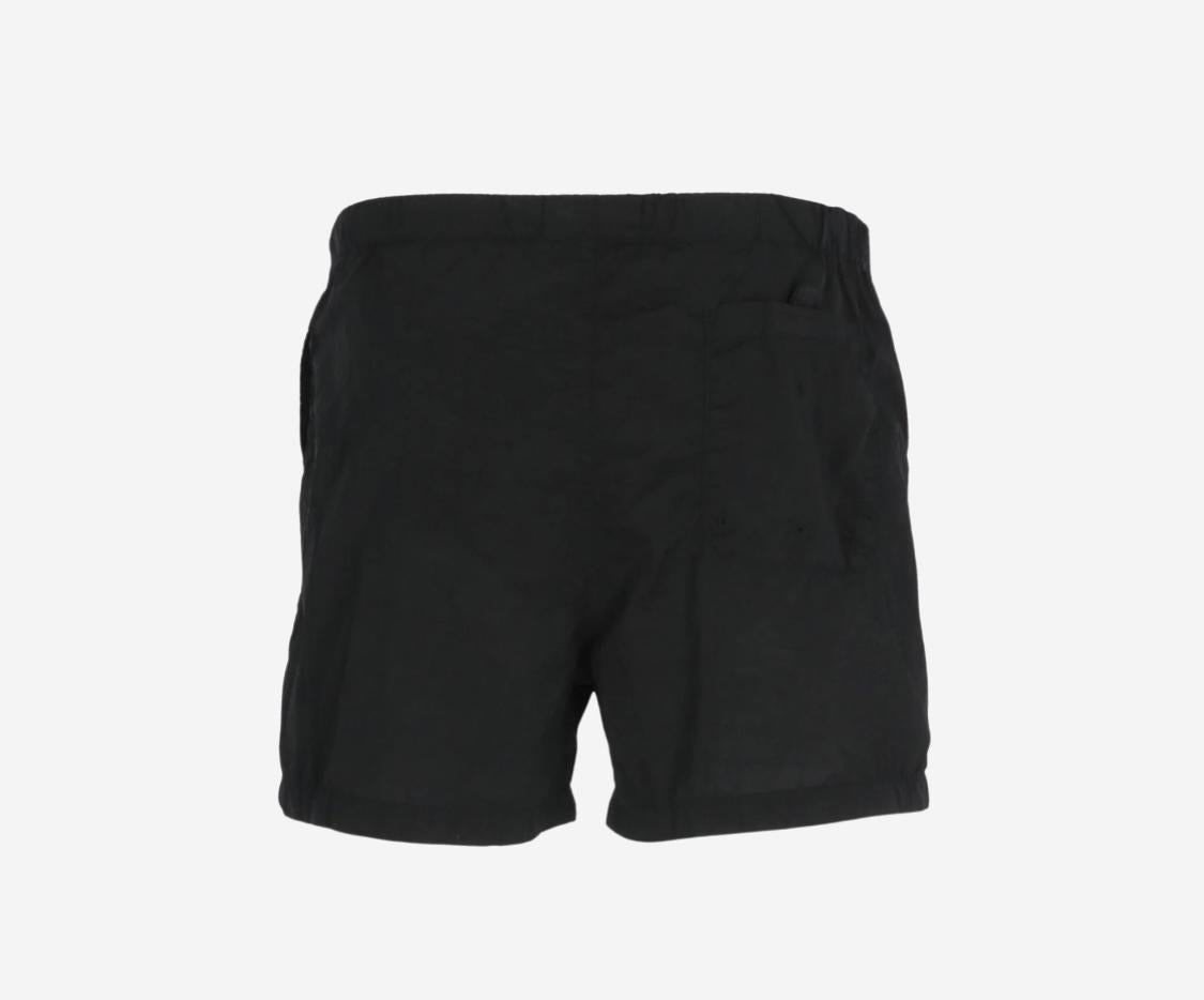 STONE ISLAND Nylon Metal Swimming Trunks Black Sky Blue Shorts