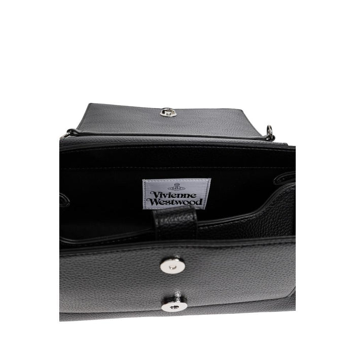 Vivienne Westwood Hazel Medium Shoulder Bag Black Leather