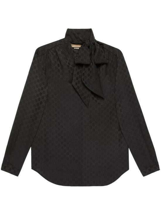 GUCCI Black Cotton Shirt 740513 ZAISQ 1000