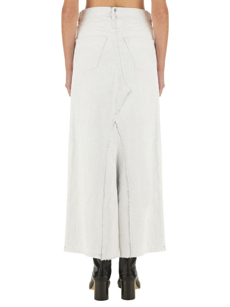 Maison Margiela Black Wool Long Skirt