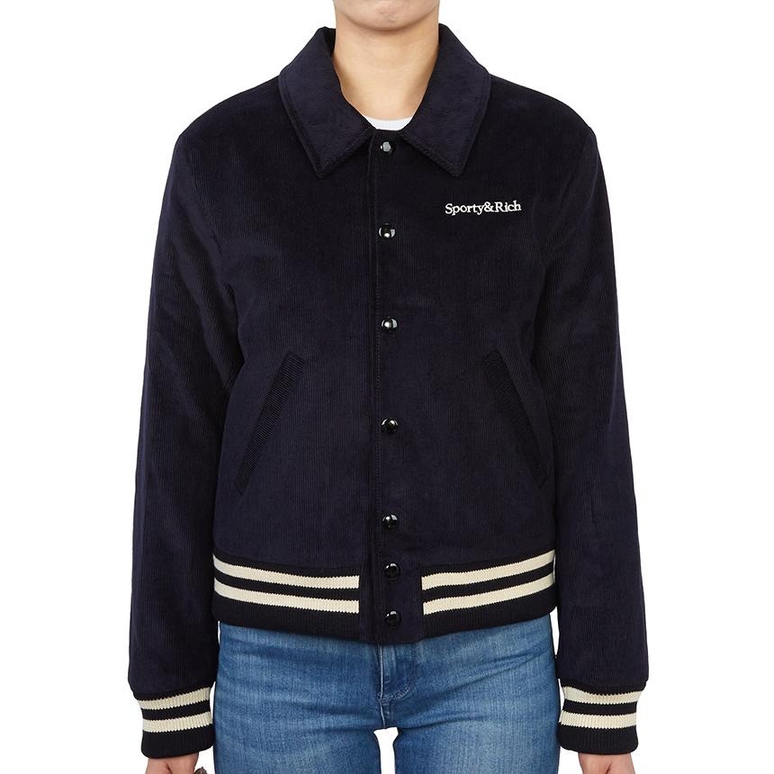 SPORTY&RICH Navy Varsity Jacket Unisex