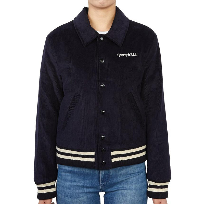SPORTY&RICH Navy Varsity Jacket Unisex
