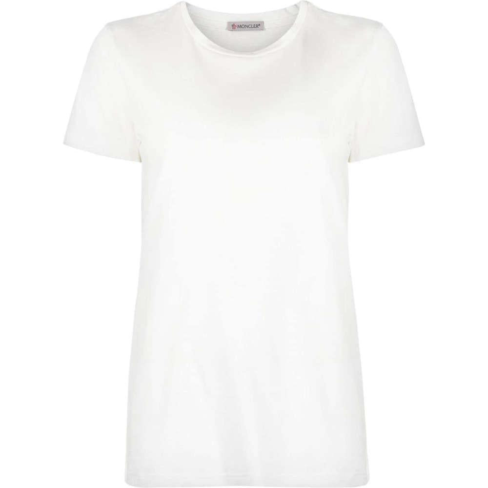Moncler Logo Patch White Short Sleeve Women’s T-Shirt