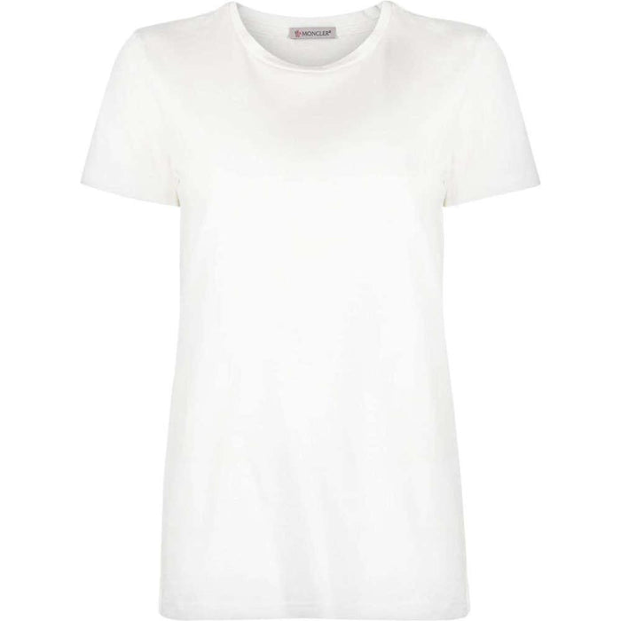 Moncler Logo Patch White Short Sleeve Women’s T-Shirt