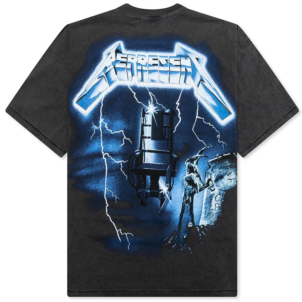 REPRESENT Vintage Gray Metallica Ride the Lightning T-Shirt MLM4356 20