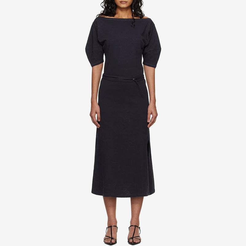 Lemaire Off-Shoulder Long Dress Brown