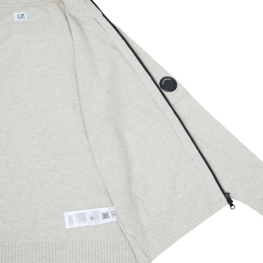 CP Company Men’s Zip-Up Knit Cardigan Navy