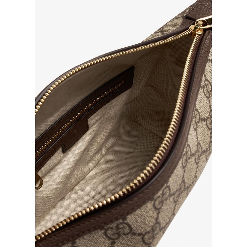 GUCCI Ophidia Mini Shoulder Bag Brown GG Supreme Canvas Leather Trim