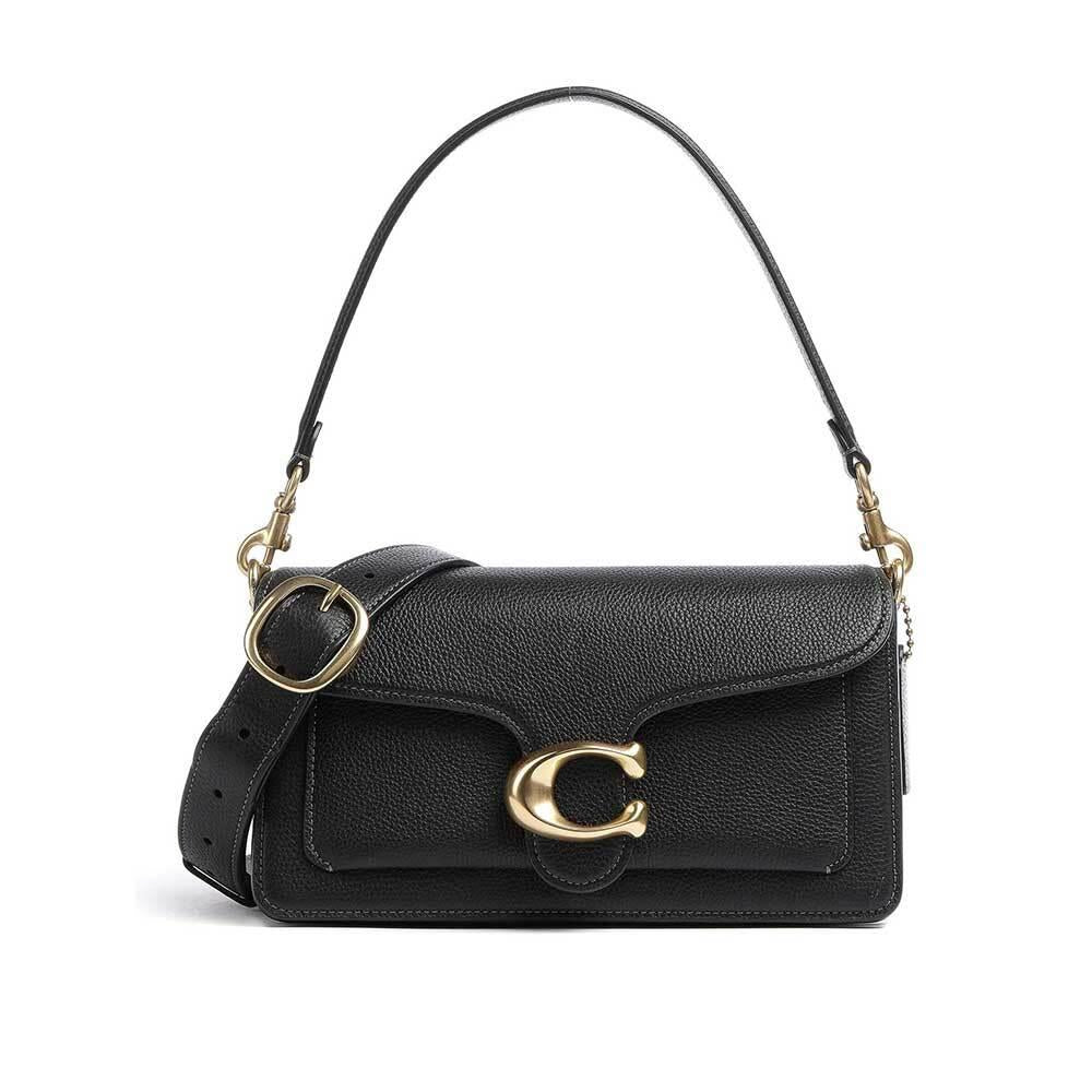ecco Black Leather Tabby Shoulder Bag