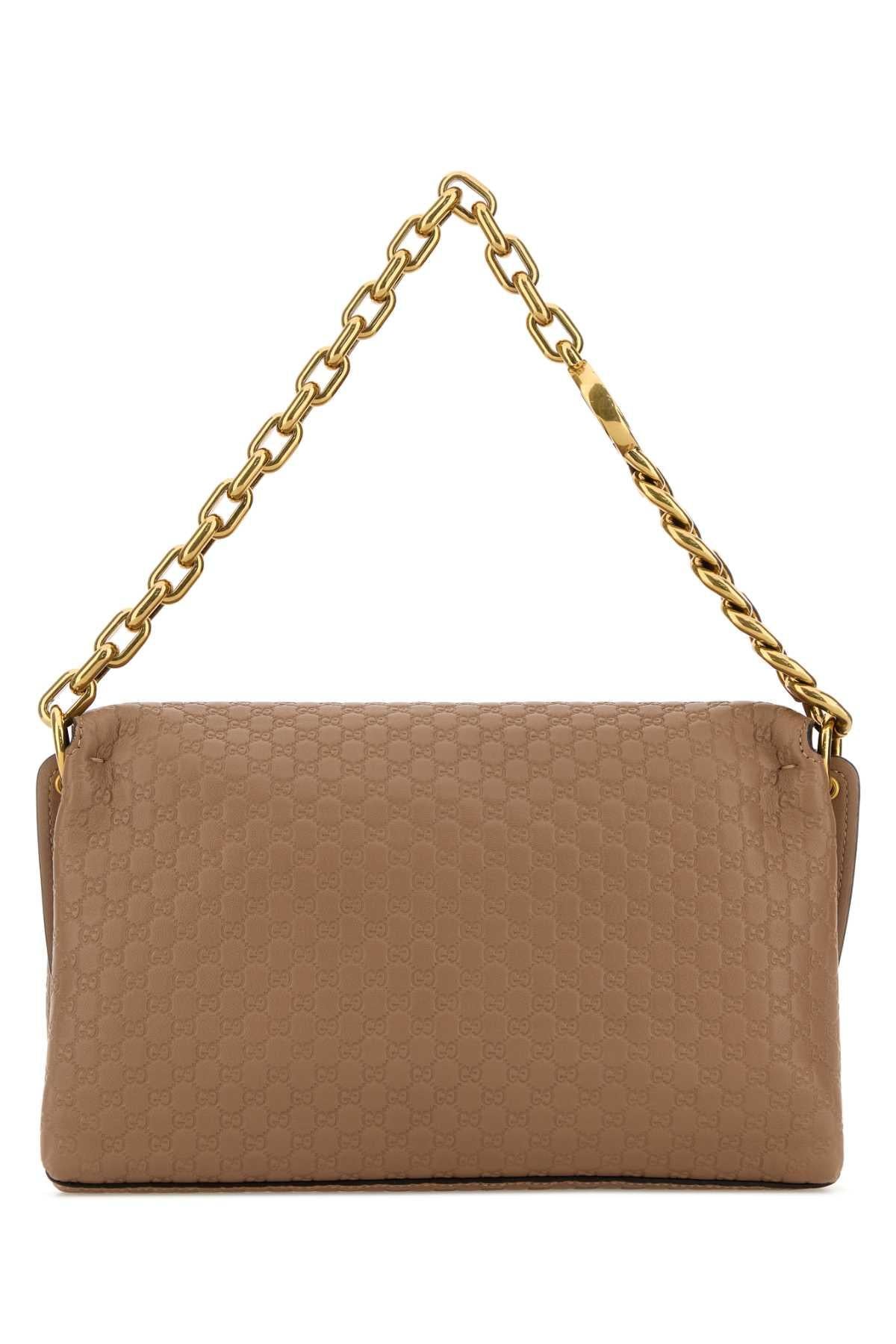 GUCCI Leather Shoulder Bag Brown Women’s Handbag