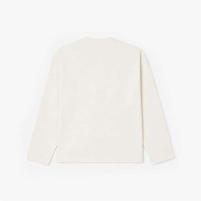 JIL SANDER Logo Men’s Long Sleeve T-Shirt White Cotton