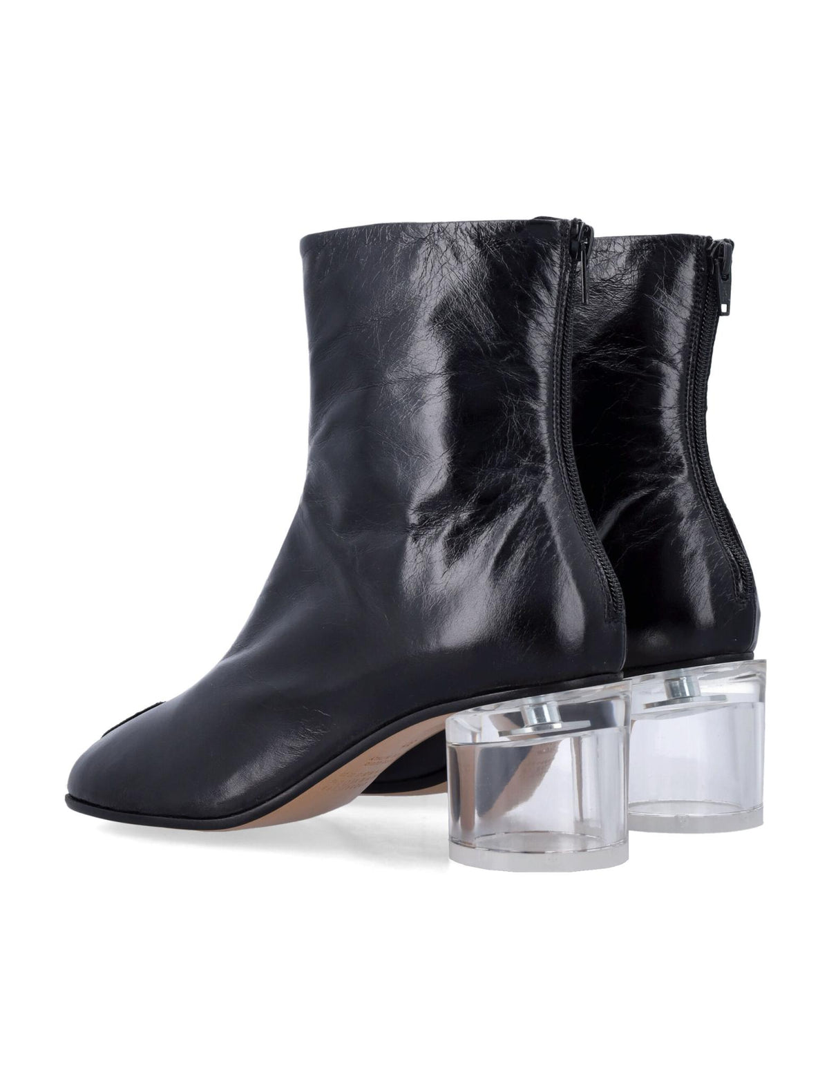 Maison Margiela Black Leather Ankle Boots Women’s Booties
