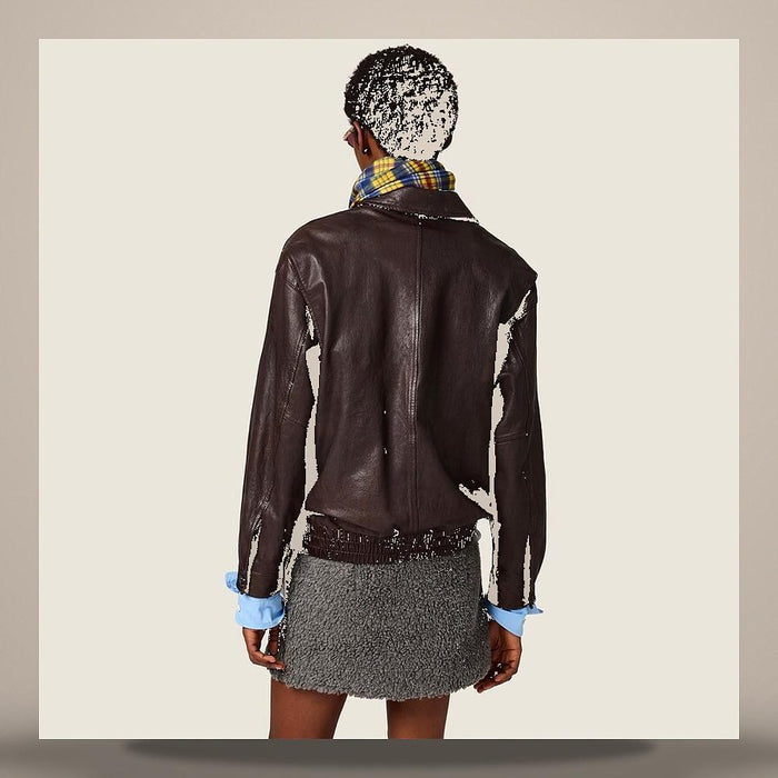 Miu Miu Leather Blouson Jacket MPW056 19E6 F0003