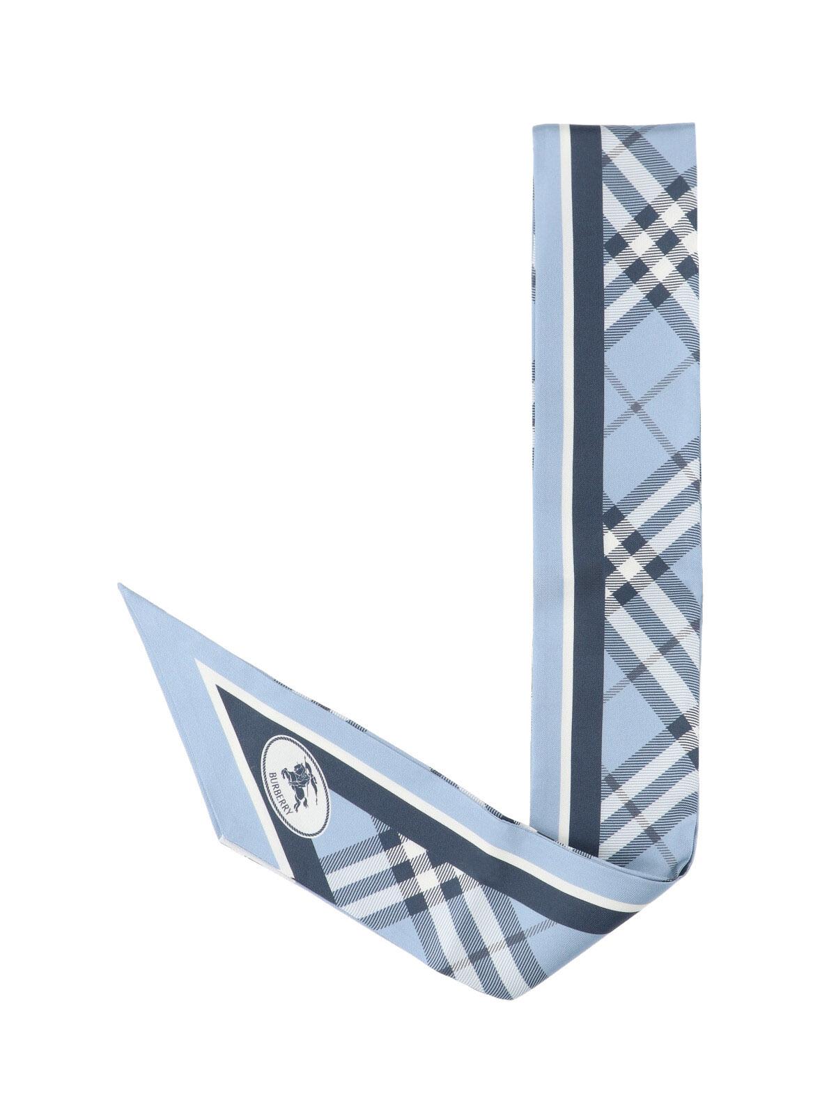 BURBERRY Check Wool Silk Scarf