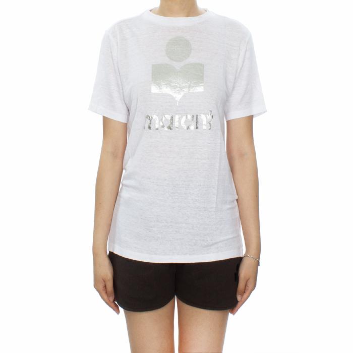 Isabel Marant Zewel Logo T-Shirt White Cotton