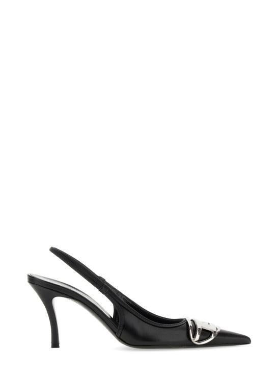 DIESEL Black D Venus Slingback Heels