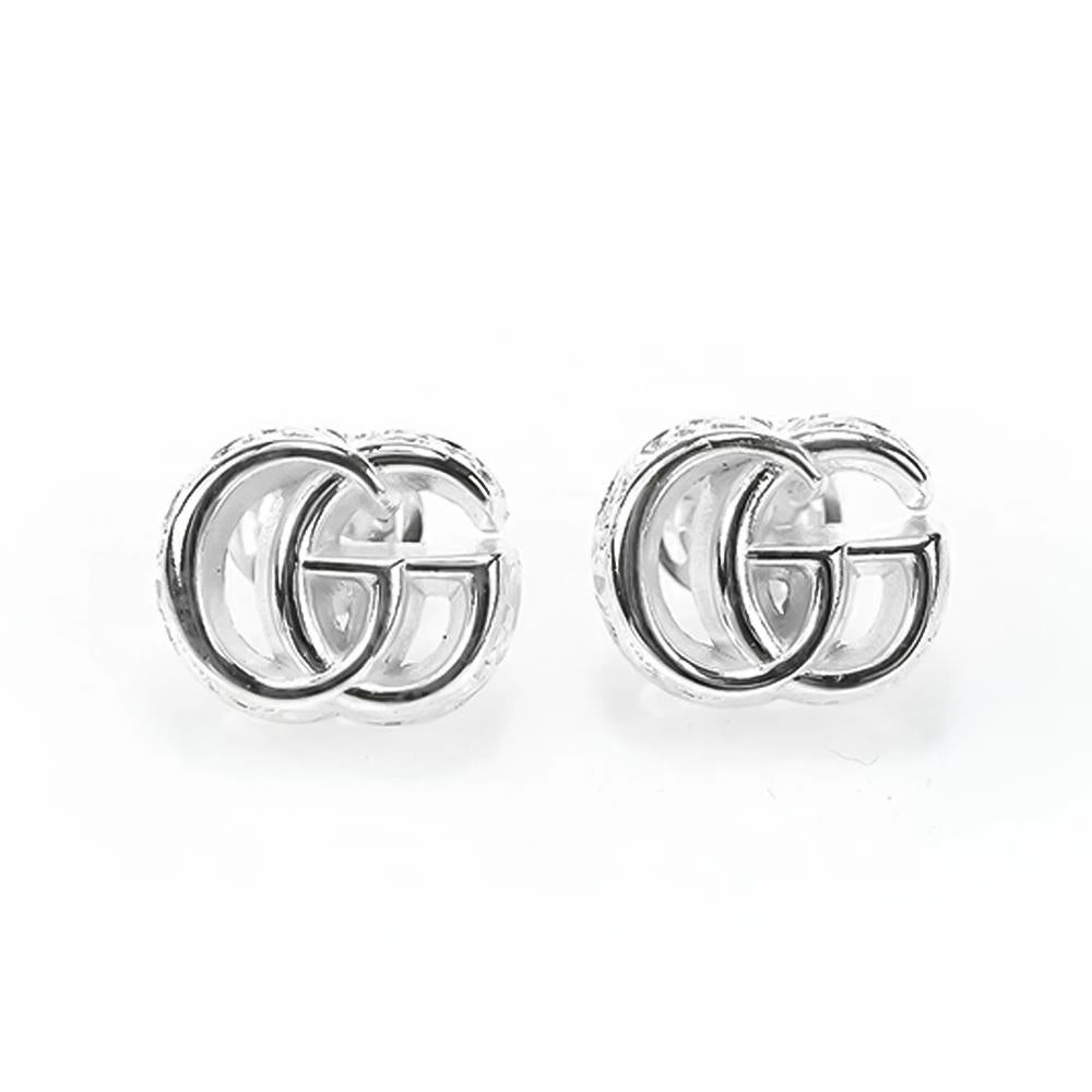 GUCCI Marmont GG Silver Earrings YBD770758001 770758 J8400 8106