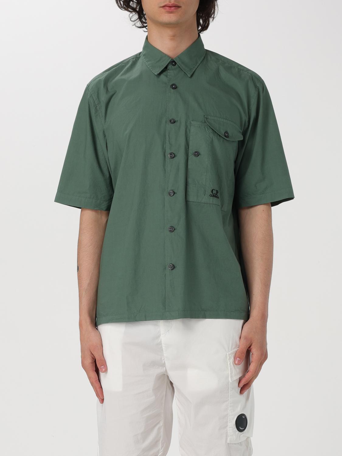 CP Company Cotton Short Sleeve Shirt Green Men