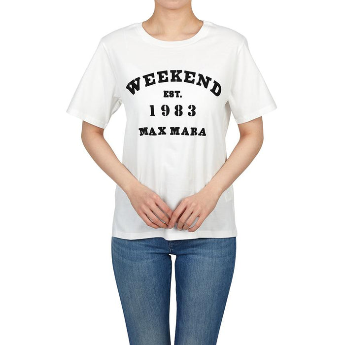 Max Mara Weekend TENUE Short Sleeve T-Shirt White Cotton