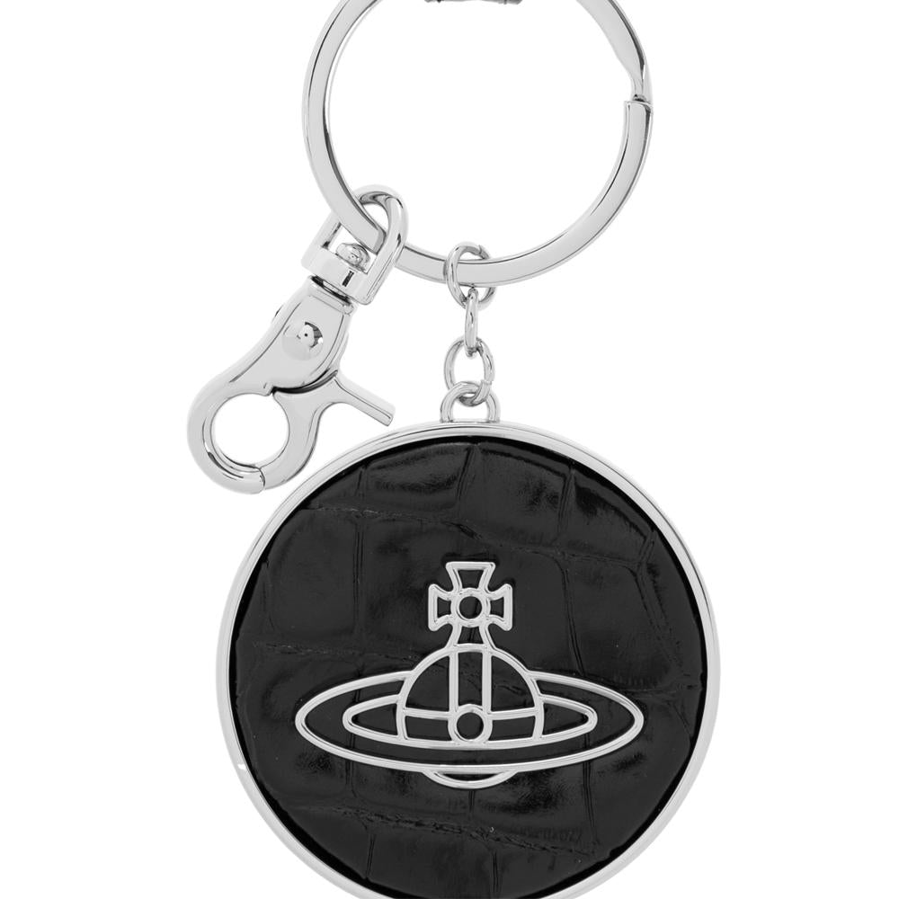Vivienne Westwood ORB Logo Crocodile-Embossed Leather Keyring