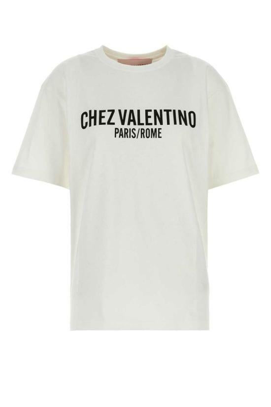VALENTINO Cheval Valentino Print Jersey Cotton T-Shirt White