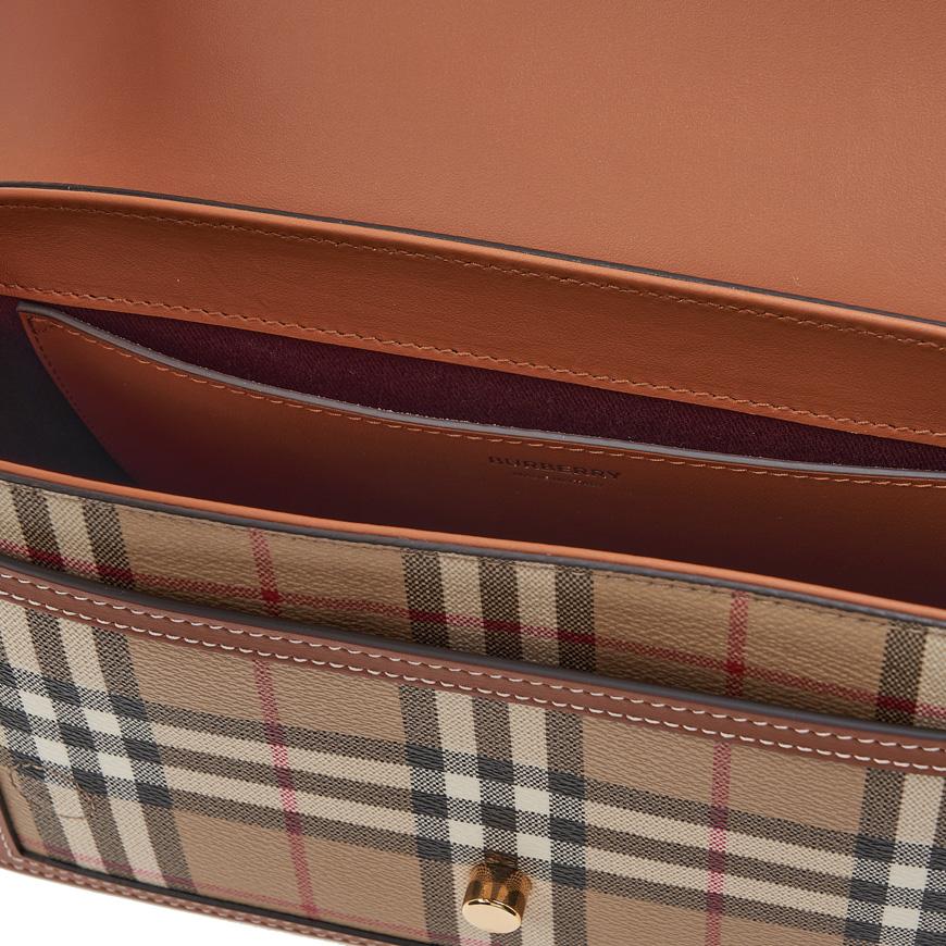 BURBERRY Vintage Check Leather Crossbody Bag for Women