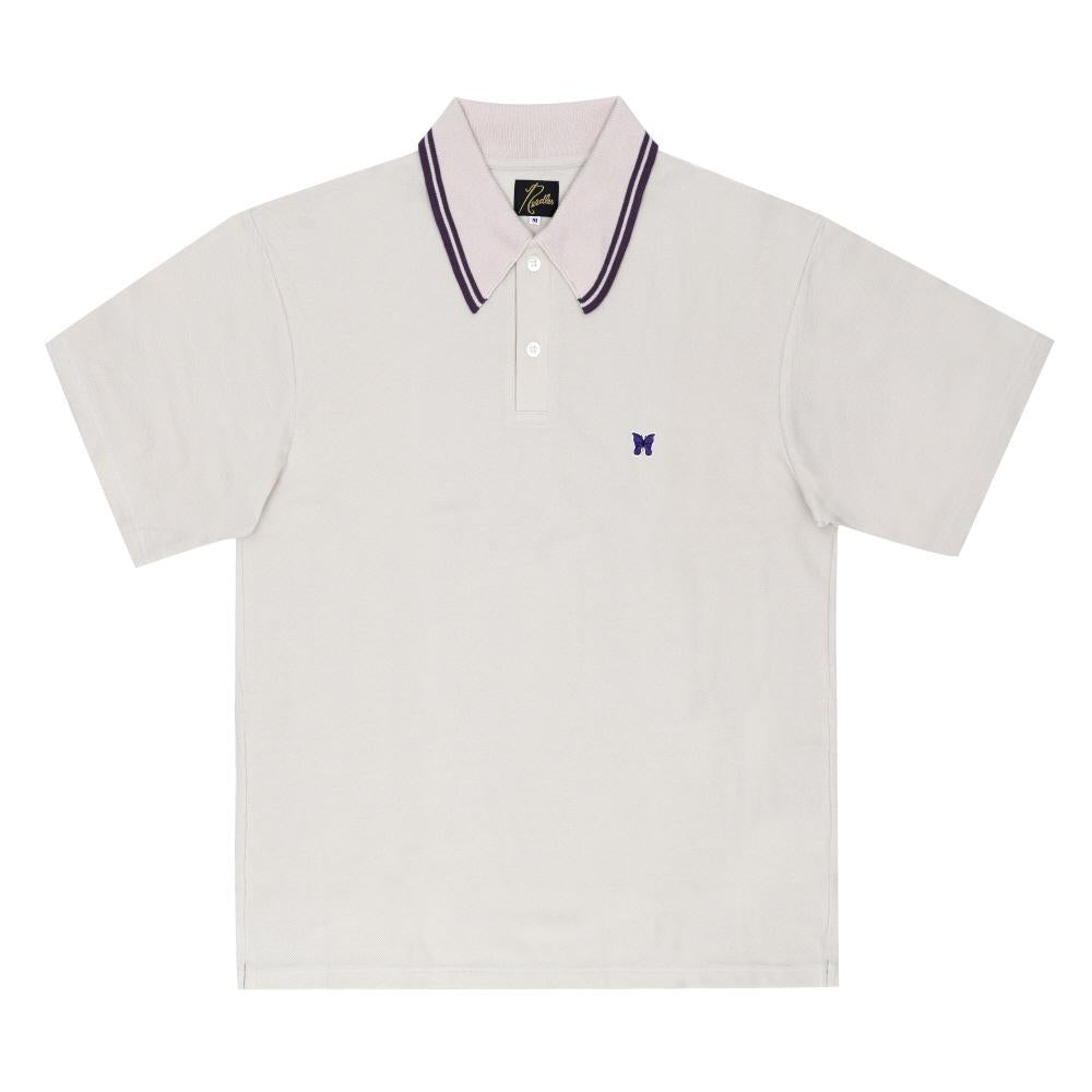 NEEDLES ABeige Regular Collar Polo Short Sleeve T-Shirt for Men SX442 A Beige
