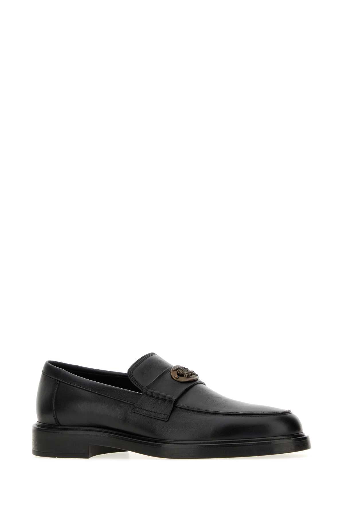 BURBERRY Black Leather Penny Loafers Men’s Dress Shoes