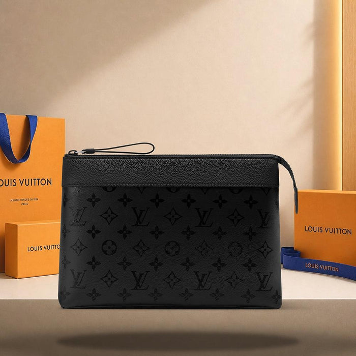 Louis Vuitton Black Pochette Voyage Souple Clutch