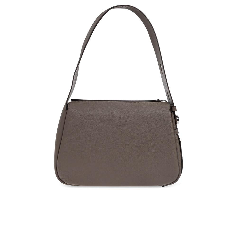 Tory Burch Romy Small Shoulder Bag Brown Leather