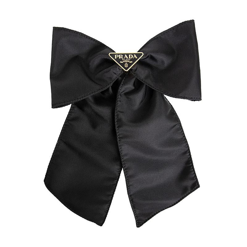 PRADA Logo Re-Nylon Hair Clip Black 1IF163 2DMI F0632