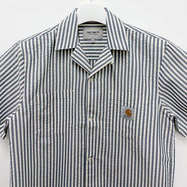 CARHARTT WIP LEAVEL Stripe Short Sleeve Shirt for Men I036203 3K5XX