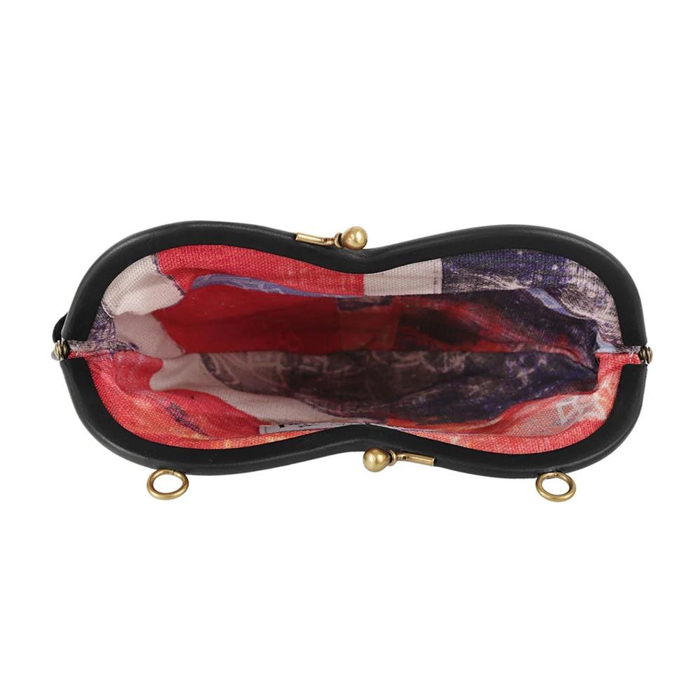 Vivienne Westwood Heart Frame Shoulder Bag Black Leather