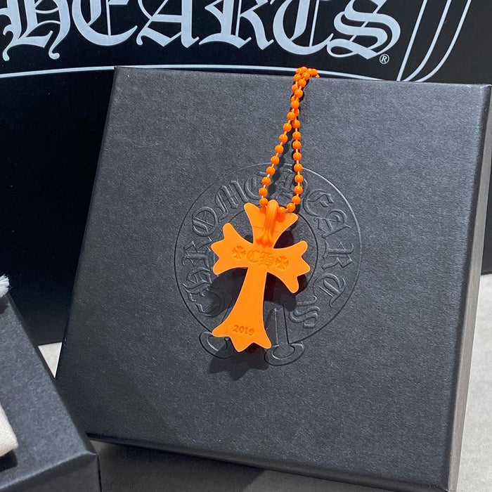 Chrome Hearts Orange CH Cross Pendant Necklace
