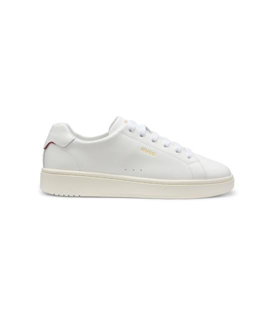 HUGO BOSS Leather Low-Top Sneakers for Men 50569002 100 WHITE DOM