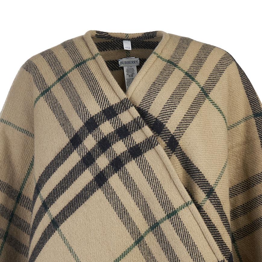 BURBERRY Women Check Fringe Cape Poncho 8090880 ST GC CATEY CAPE C1167